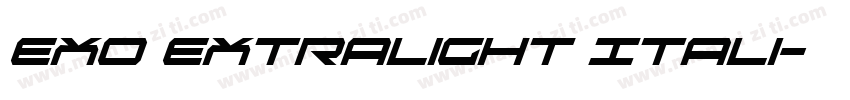 Exo Extralight Itali字体转换